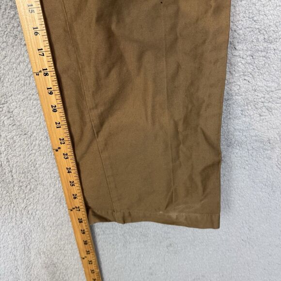 S Uniqlo U Pants Mens 35x29 Brown Khaki Straight Leg 100% Cotton NWT - Picture 5 of 12